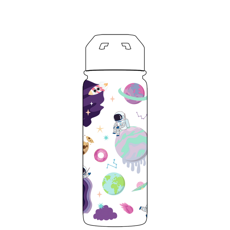 Wasserflasche mit Strohhalm – Gen 2 Sweet Space Pattern