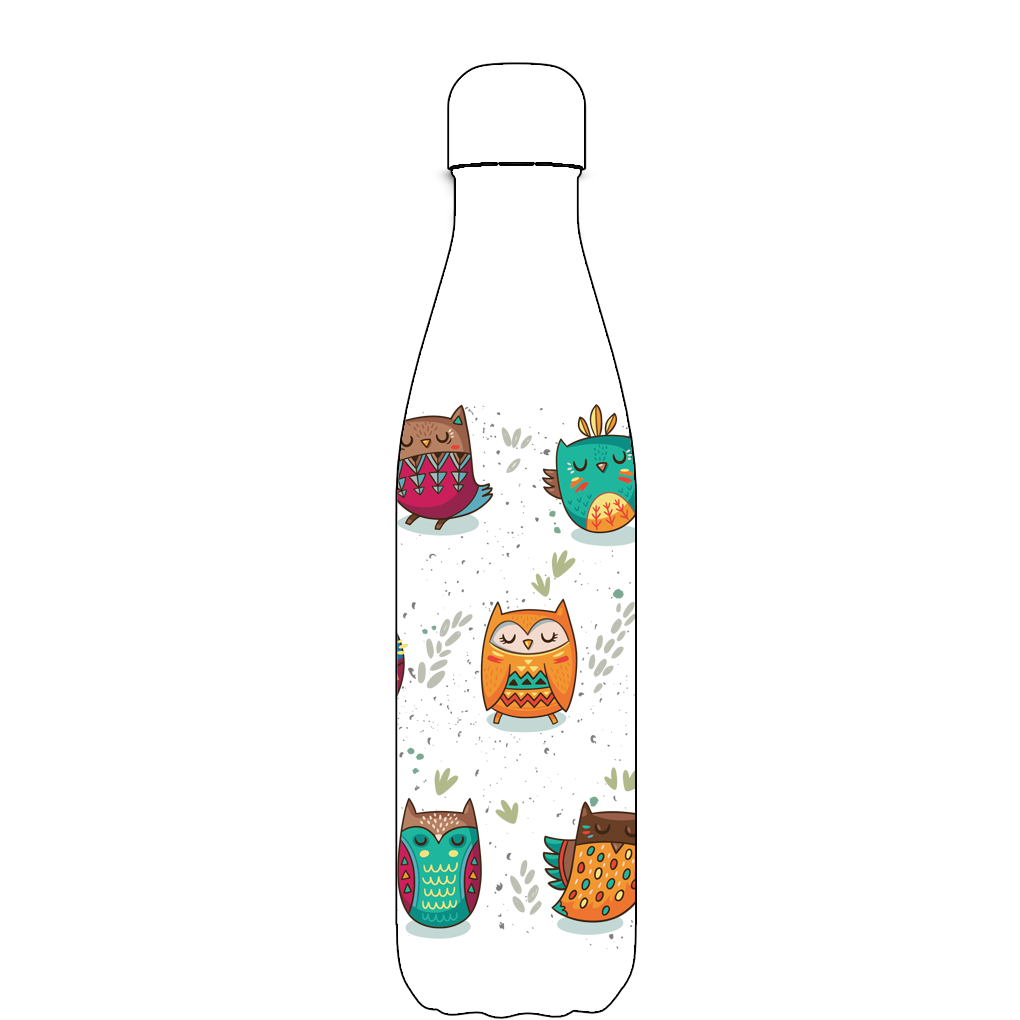 Original Tribal Owls Water Bottle Pattern