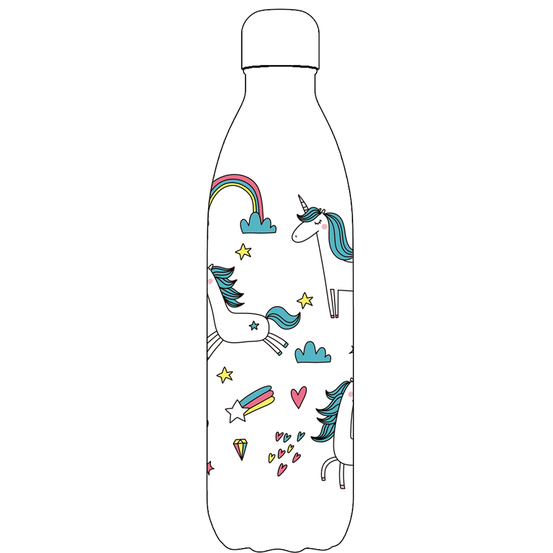 Original Unicorn Paradise Water Bottle Pattern