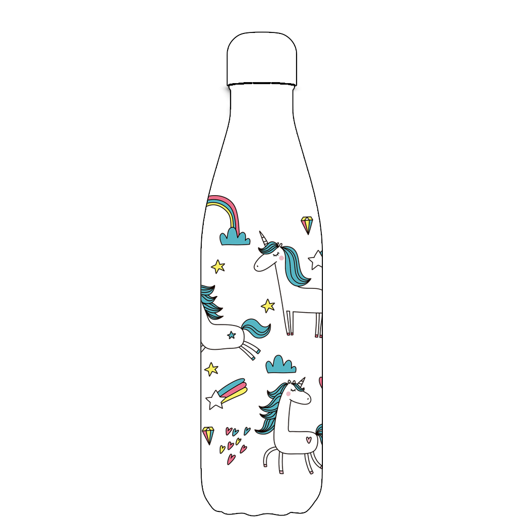 Original Unicorn Paradise Water Bottle Pattern