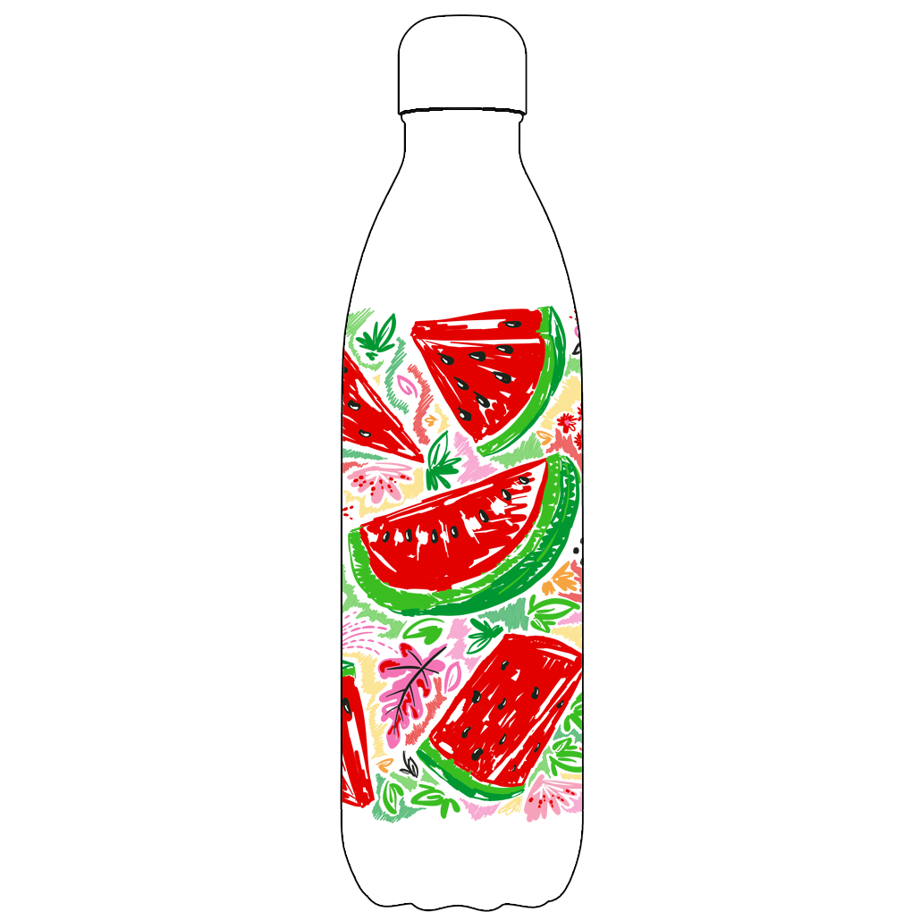 Original Watermelon Breeze Water Bottle Pattern