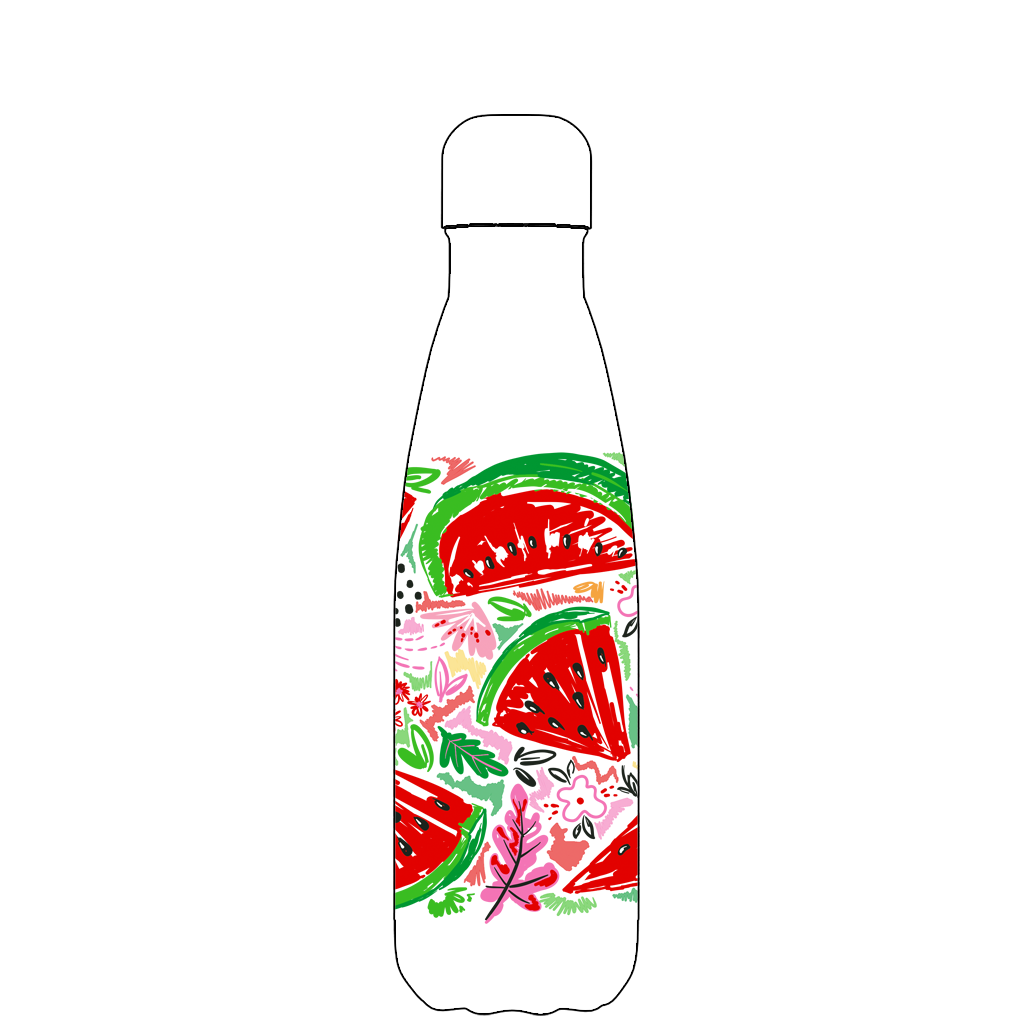 Original Watermelon Breeze Water Bottle Pattern