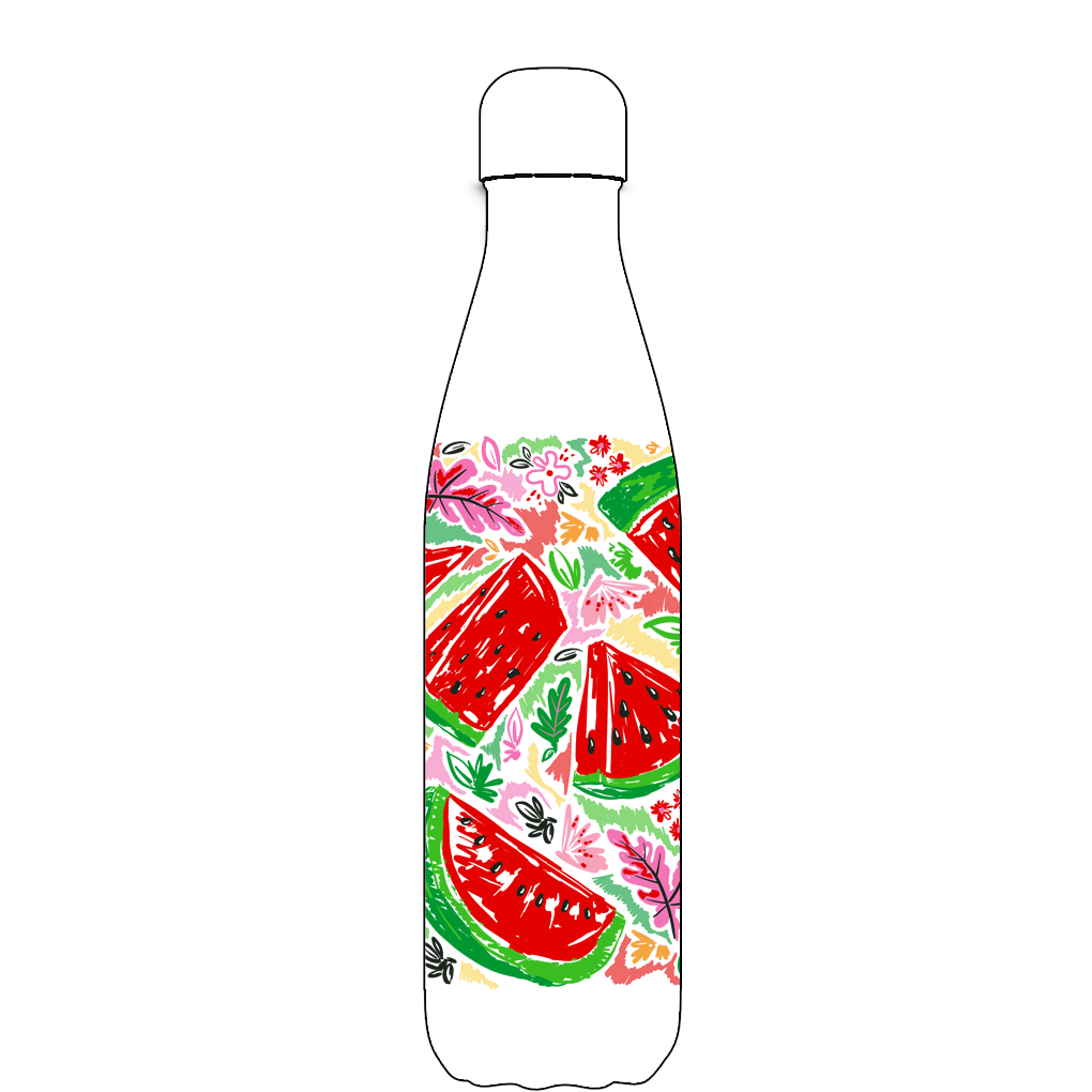 Original Watermelon Breeze Water Bottle Pattern