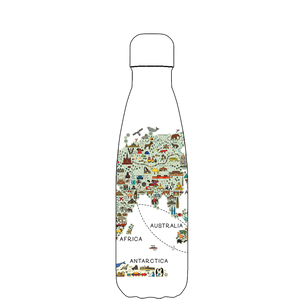 Original World Map Water Bottle Pattern