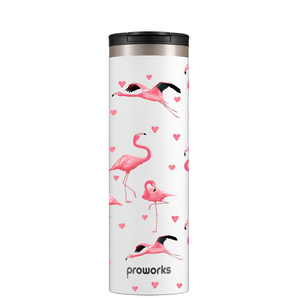 All White Flamingo Travel Mug